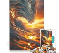 Puzzle da 1000 pezzi con onde estive sulla spiaggia gioco rompicapo allena la mente e la manualità ideale come decorazione da scrivania 38x52cm