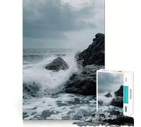 Puzzle da 1000 pezzi con onde oceaniche per adulti, ideale per stimolare la memoria e il divertimento, con bordi precisi, perfetto come regalo stagionale (50x75cm)