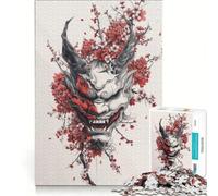 Puzzle da 1000 pezzi con oni giapponesi minimalisti gioco per famiglie assemblaggio di motivi con pezzi di forma casuale completamente ad incastro 38x52cm