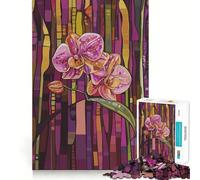 Puzzle da 1000 pezzi con orchidea rosa per adulti e ragazzi, ideale per stimolare la creatività, alleviare lo stress e creare un'atmosfera rilassante, perfetto come regalo per le vacanze (50x75cm)