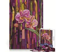 Puzzle da 1000 pezzi con orchidea rosa per adulti e ragazzi, ideale per stimolare la creatività, alleviare lo stress e creare un'atmosfera rilassante, perfetto come regalo per le vacanze (50x75cm)