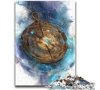 Puzzle da 1000 pezzi con orologio ad acquerello, regalo per adolescenti, antistress, divertente regalo per trascorrere il tempo in casa, 26x38cm