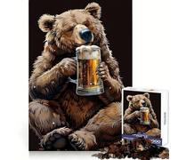Puzzle da 1000 pezzi con orsacchiotti e birra, ideale per adolescenti, stimola la capacità di pensare, favorisce la calma e favorisce la distrazione Taglio liscio Ottimo regalo (50x75cm)