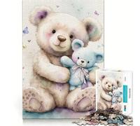 Puzzle da 1000 pezzi con orsetti di peluche che si abbracciano, per adulti, gioco di logica e intrattenimento rilassante, pezzo di alta qualità 50x75cm