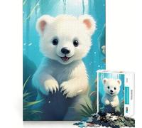 Puzzle da 1000 pezzi con orsetto e bordo irregolare Gioco intelligente e stimolante,ideale per il gioco lento e divertente,perfetto come regalo di compleanno (38x52cm)