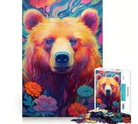 Puzzle da 1000 pezzi con orsetto,gioco creativo per stimolare la mente e creare un'atmosfera rilassante,regalo di compleanno (38x52cm)