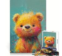 Puzzle da 1000 pezzi con orsetto sorridente a raggiera per adolescenti, gioco per l'esercizio mentale, relax e design, da assemblare, lista dei desideri di Babbo Natale 50x75cm