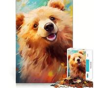 Puzzle da 1000 pezzi con orsetto sorridente per adulti, ideale per stimolare la memoria e per il divertimento in famiglia, con un disegno che evoca i desideri di Babbo Natale 38x26cm