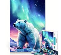 Puzzle da 1000 pezzi con orsi polari per ragazzi, stimola la memoria, rilassa e migliora la concentrazione Regalo creativo (38x26cm)