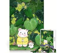 Puzzle da 1000 pezzi con orso, anatra e foresta pluviale per adolescenti, ideale per sviluppare la capacità di pensare, favorire la calma e la distrazione Taglio liscio Ottimo regalo (38x26cm)