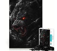 Puzzle da 1000 pezzi con orso nero arrabbiato,sfida mentale,taglio di alta precisione,divertente sfida per il tempo di attesa (50x75cm)