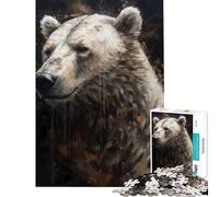 Puzzle da 1000 pezzi con orso polare divertente e stimolante con elementi di analisi e logica gioco educativo adatto a persone dai 14 anni in su 50x75cm