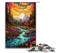 Puzzle da 1000 pezzi con paesaggi fluviali colorati e fantasy puzzle per adulti giochi in legno per famiglie 1000 pezzi (75x50 cm)