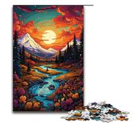 Puzzle da 1000 pezzi con paesaggi fluviali colorati fantasy per adulti adatto a coppie e adolescenti dai 14 anni in su 1000 pezzi (75x50 cm).