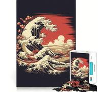 Puzzle da 1000 pezzi con paesaggi giapponesi vintage per adolescenti,divertente per allenare la mente,con pezzi di dimensioni uniformi e precisi,ideale per un'attività di gruppo rilassante al chiuso