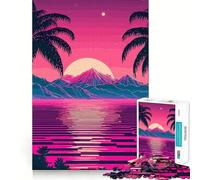 Puzzle da 1000 pezzi con paesaggi marini al tramonto per adolescenti, gioco che stimola la logica e favorisce il gioco rilassante, con bordi di alta qualità e oggetto da collezione 38x26cm