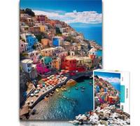 Puzzle da 1000 pezzi con paesaggi marini italiani, regalo per adolescenti, giocattolo educativo intellettuale decomprimente, ottimi regali e giocattoli, 38x26cm