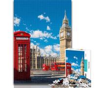 Puzzle da 1000 pezzi con paesaggi urbani di Londra e Parigi, puzzle per adulti e ragazzi, 1000 pezzi, giocattoli, giochi educativi, antistress, migliora l'amore tra coppie, 50x75cm