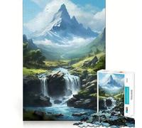 Puzzle da 1000 pezzi con paesaggio a cascata,gioco creativo per sviluppare le capacità cognitive,componenti robusti e facili da tagliare,ideale da portare in viaggio,gioco per allenare la mente