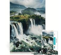 Puzzle da 1000 pezzi con paesaggio a cascata,ideale per adulti,un gioco stimolante per la mente,con tagli precisi e allineamento perfetto Divertimento assicurato,perfetto per una serata in famiglia