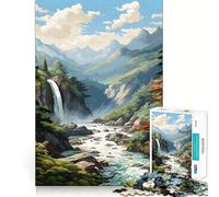 Puzzle da 1000 pezzi con paesaggio a cascata per ragazzi,ideale per stimolare la mente,creare un'attività creativa di taglio di alta precisione e rilassante (38x52cm)