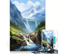 Puzzle da 1000 pezzi con paesaggio a cascata,tecnologia di taglio laser avanzata,gioco divertente per le vacanze al chiuso (38x52cm)