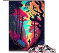 Puzzle da 1000 pezzi con paesaggio al neon in legno regalo perfetto per ragazzi dai 14 anni in su gioco rompicapo da 50x75cm per adolescenti regalo perfetto per una serata di giochi in famiglia.