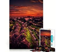 Puzzle da 1000 pezzi con paesaggio al tramonto e mare, ideale per adolescenti Un'opera d'arte che stimola la memoria, migliora la concentrazione e favorisce il relax 38x52cm