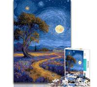 Puzzle da 1000 pezzi con paesaggio al tramonto per adulti, giocattoli educativi per l'apprendimento, giochi per famiglie con poster abbinato e foglio di quiz 50x75cm