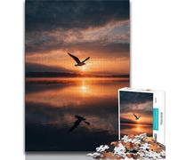 Puzzle da 1000 pezzi con paesaggio al tramonto puzzle da 1000 pezzi per adolescenti arte a carboncino per ammazzare il tempo in casa e decorare la casa (26x38cm)
