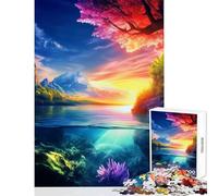 Puzzle da 1000 pezzi con paesaggio al tramonto sottomarino decorazione per la casa giocattoli ottimo regalo per giochi gioco pratico difficile e stimolante dimensioni 38x52cm
