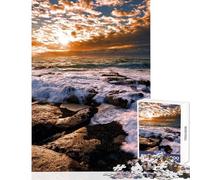 Puzzle da 1000 pezzi con paesaggio al tramonto sull'oceano ideale per tutta la famiglia perfetto per le vacanze a casa o come passatempo decorazione da parete compleanni e Natale