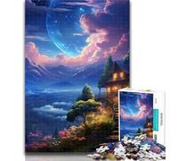 Puzzle da 1000 pezzi con paesaggio alieno colorato per adulti e adolescenti, giochi educativi, decorazioni per la casa, ideale come regalo per tutta la famiglia, 26x38cm