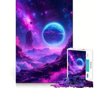 Puzzle da 1000 pezzi con paesaggio alieno vibrante e nebulosa,gioco cognitivo divertente,taglio di alta precisione, alleviare lo stress (50x75cm)