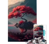 Puzzle da 1000 pezzi con paesaggio asiatico e albero sfida per la mente e l'intelligenza gioco avvincente antistress idea regalo (dimensioni 38x26cm)