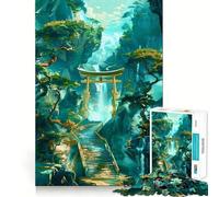 Puzzle da 1000 pezzi con paesaggio asiatico mistico, ideale per ragazzi, per migliorare la memoria, rilassante e divertente, con design elegante da assemblare (38x26cm)