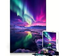 Puzzle da 1000 pezzi con paesaggio aurora boreale per adolescenti,ideale per sviluppare capacità di ragionamento,favorire la calma e il relax,con tagli netti,perfetto come regalo di compleanno