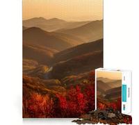 Puzzle da 1000 pezzi con paesaggio autunnale di montagna e strada,incastro preciso,gioco di logica,gioco di pensiero,rilassante,regalo di Natale artistico (50x75cm)