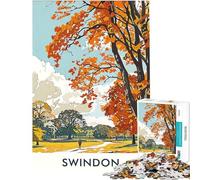 Puzzle da 1000 pezzi con paesaggio autunnale di Swindon ideale per adolescenti perfetto per una sfida di velocità a mano libera per e Natale Un giocattolo che stimola l'intelligenza e crea dipendenza