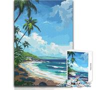 Puzzle da 1000 pezzi con paesaggio costiero sulla spiaggia per adolescenti, gioco di sviluppo del pensiero logico, ottimo regalo per momenti significativi, dimensioni 50x75cm