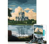 Puzzle da 1000 pezzi con paesaggio del Castello di Orlando,pezzi ben definiti,sfida mentale,gioco rilassante,divertente,opera d'arte natalizia (38x26cm)