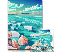 Puzzle da 1000 pezzi con paesaggio del Mar Morto per adolescenti e adulti, sfida difficile antistress, migliora l'amore tra coppie, 50x75cm