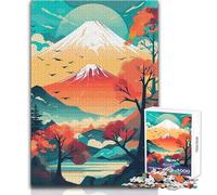Puzzle da 1000 pezzi con paesaggio del Monte Fuji, gioco divertente per lo sviluppo cognitivo, regalo speciale per una celebrazione premurosa, dimensioni 38x52cm