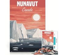 Puzzle da 1000 pezzi con paesaggio del Nunavut, Canada, per adolescenti, ideale per stimolare la memoria, favorire la serenità e creare un'atmosfera piacevole (50x75cm)