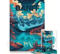 Puzzle da 1000 pezzi con paesaggio del Parco Nazionale di Banff,gioco di precisione,attività creativa per stimolare la mente e creare un'atmosfera rilassante,regalo di compleanno (50x75cm)