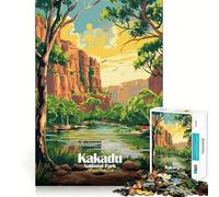 Puzzle da 1000 pezzi con paesaggio del Parco Nazionale di Kakadu,Australia Gioco di precisione e attività cerebrale,divertente per il tempo libero,regalo di compleanno (38x26cm)