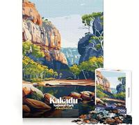 Puzzle da 1000 pezzi con paesaggio del Parco Nazionale di Kakadu,Australia,per adolescenti Stimola la mente,favorisce il tempo libero e la fuga dalla realtà Incastro perfetto