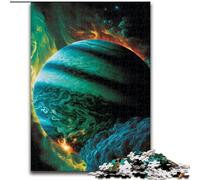 Puzzle da 1000 pezzi con paesaggio del pianeta verde, in legno, attività educativa per lo sviluppo delle capacità cognitive, 1000 pezzi(50x75cm)