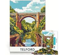 Puzzle da 1000 pezzi con paesaggio del ponte di Telford per adolescenti, gioco per allenare la mente, rilassante, artistico, da assemblare, regalo premuroso 50x75cm