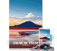 Puzzle da 1000 pezzi con paesaggio del Salar de Uyuni per adolescenti ideale per rafforzare la memoria creare un'atmosfera rilassante e divertente con bordi di qualità e un regalo perfetto (50x75cm)